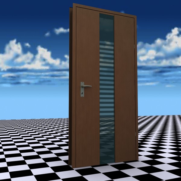 3d door set model - Modern Door Set 1 by line404